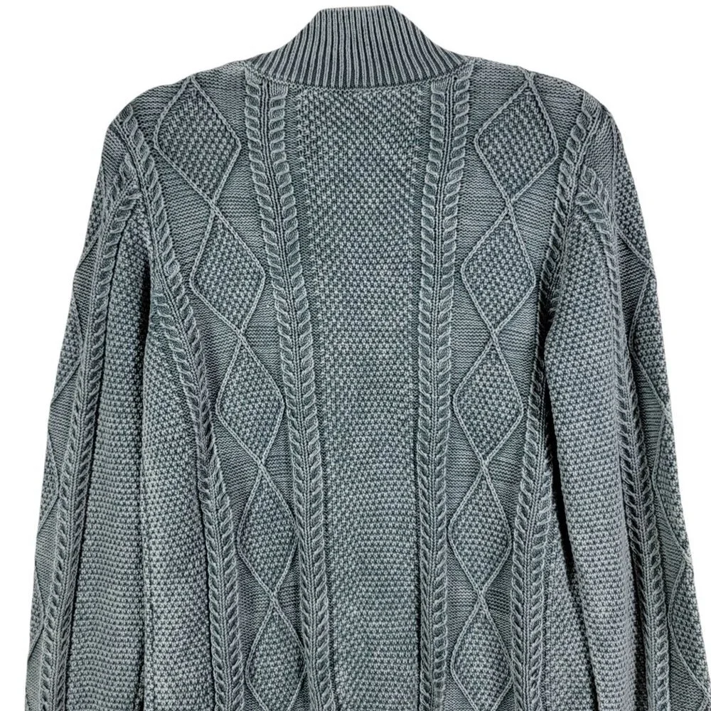 Free People Boho Headed North Knit Tunic Mini Dress Seaspray Washed Green XS